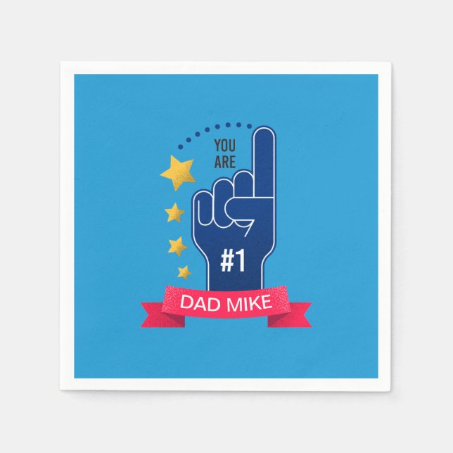 Personalised Custom Name Father's Day | Napkin (Front)