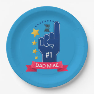 Personalised Custom Name Father's Day Paper Plate
