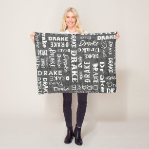 Personalised Custom Name for Drake Fleece Blanket