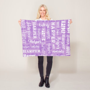 Personalised Custom Name for Harper Fleece Blanket