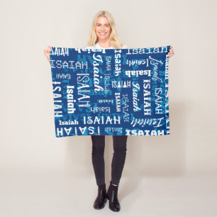 Personalised Custom Name for Isaiah Fleece Blanket