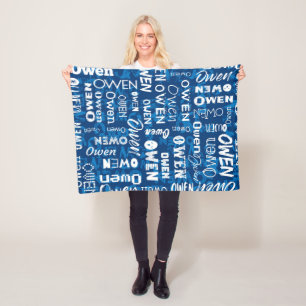 Personalised Custom Name for Owen Fleece Blanket