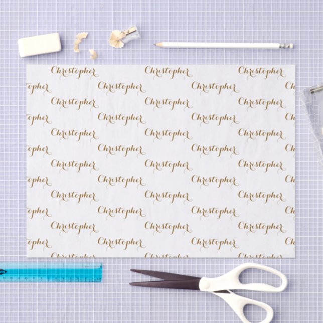 Personalised Custom Name Gift Tissue Paper (Craft)