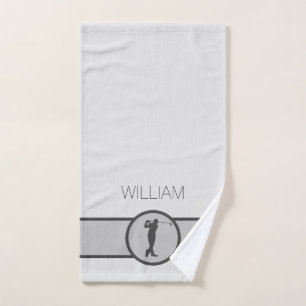 Personalised Custom Name Golfer Gifts Golf Hand Towel