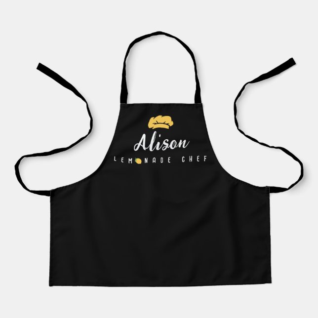 Personalised Custom Name Lemonade Chef Summer Kids Apron (Front)
