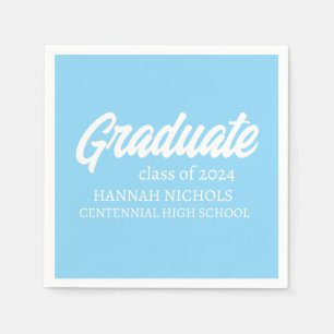 Personalised Custom Name Modern Graduate Napkins