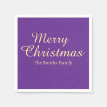 Personalised Custom Name Modern Merry Christmas 