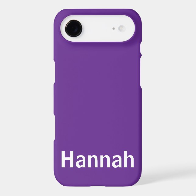 Personalised Custom Name Modern Minimal Purple  (Back)