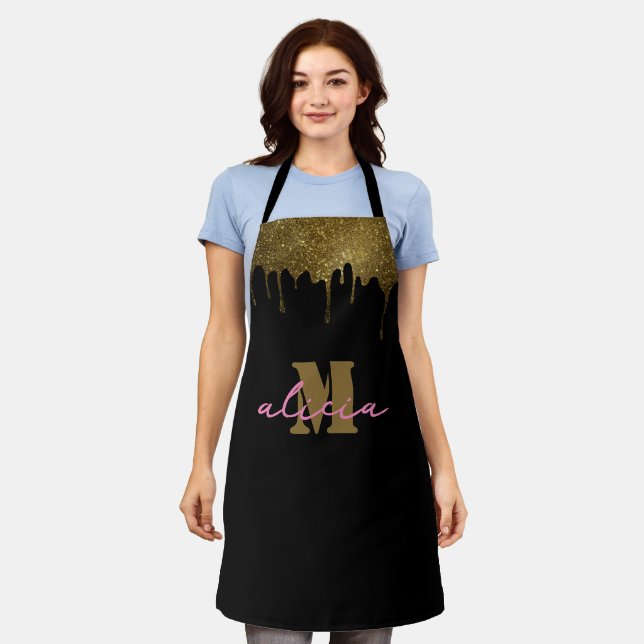 Personalised Custom Name Monogram Apron Custom  (Worn)