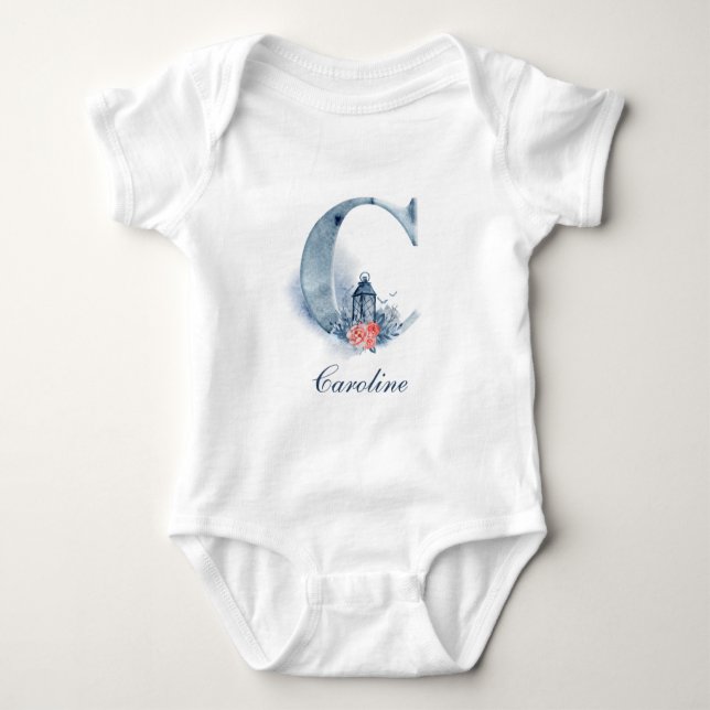 Personalised Custom Name Monogram | Bodysuit (Front)