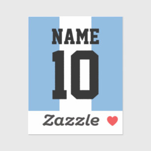 Personalised custom name & number Argentina Flag