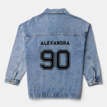 Personalised Custom Name & Number Denim Jacket
