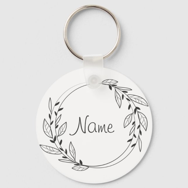 Personalised Custom name ornaments Key Ring (Front)