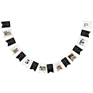 Personalised Custom Name Photo Stylish Modern. Bunting
