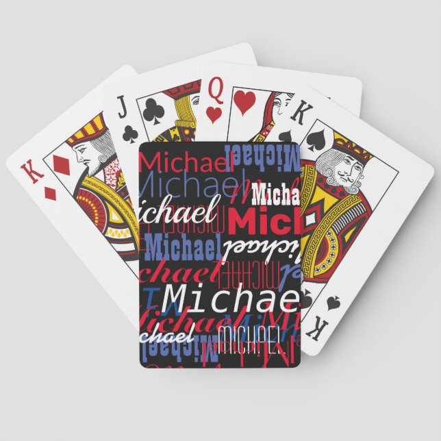 Personalised Custom Name  Playing Cards (Back)