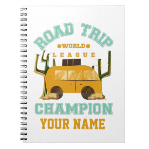 Personalised Custom Name Road Trip Travel Notebook
