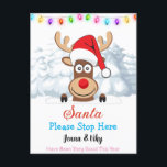 Personalised Custom Name - Santa Please Stop Here Postcard<br><div class="desc">Personalised Custom Name - Santa Please Stop Here Postcard/ is the best place to get online. Most of the search tags: Personalised custom Santa Please Stop Here Sign Santa Please Stop Here, personalised Christmas, personalised Christmas gift, personalised Christmas print, personalised Santa please stop here, personalised Santa sign, personalised Santa stop...</div>