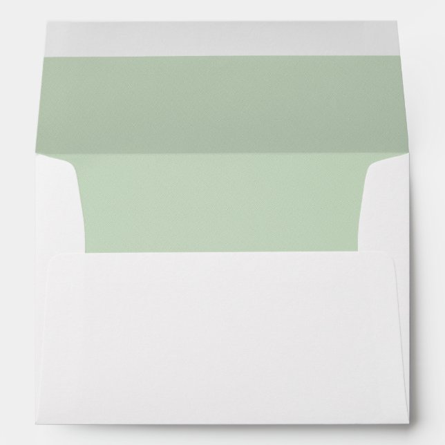 Personalised Custom Name Simple Modern white Colou Envelope (Back (Bottom))