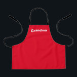 Personalised Custom Name Solid Colour Red Apron<br><div class="desc">Personalised Custom Name Solid Colour red. Font can be changed by clicking the "Edit Design" button.</div>