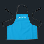 Personalised Custom Name Solid Colour Sky Blue Apron<br><div class="desc">Personalised Custom Name Solid Colour,  Font can be changed by clicking the "Edit Design" button.</div>