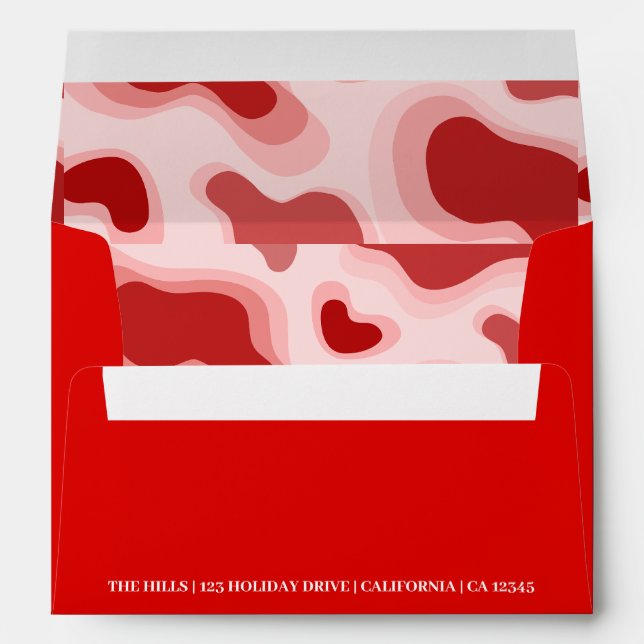 Personalised Custom Name Stylish Merry Christmas Envelope (Back (Bottom))