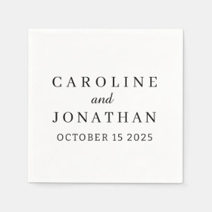 Personalised Custom Name Stylish Minimal Wedding  Napkin