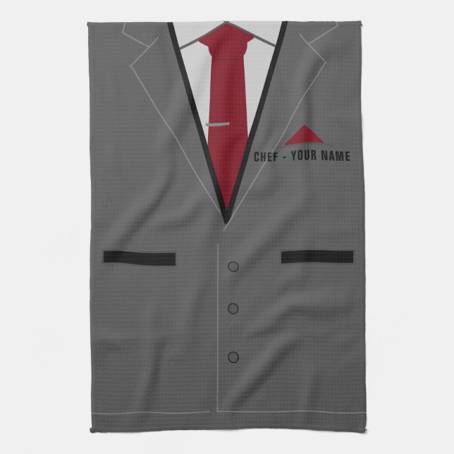 Personalised Custom Name Text Kitchen Towel (Vertical)