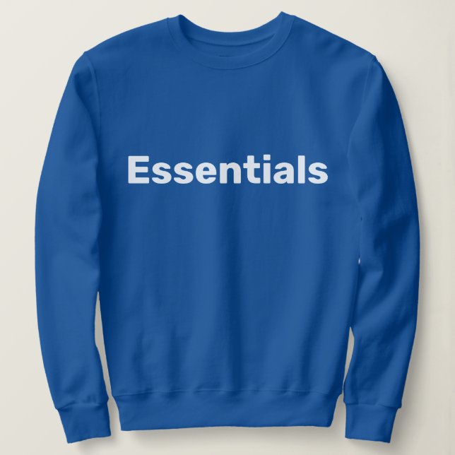 Personalised Custom Name Text Minimal Blue Hoodie (Design Front)