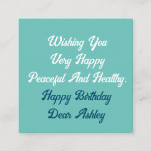 Personalised Custom Name Text Photo Happy Birthday Enclosure Card