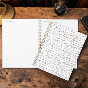 Personalised Custom Name Writer's Gift Planner