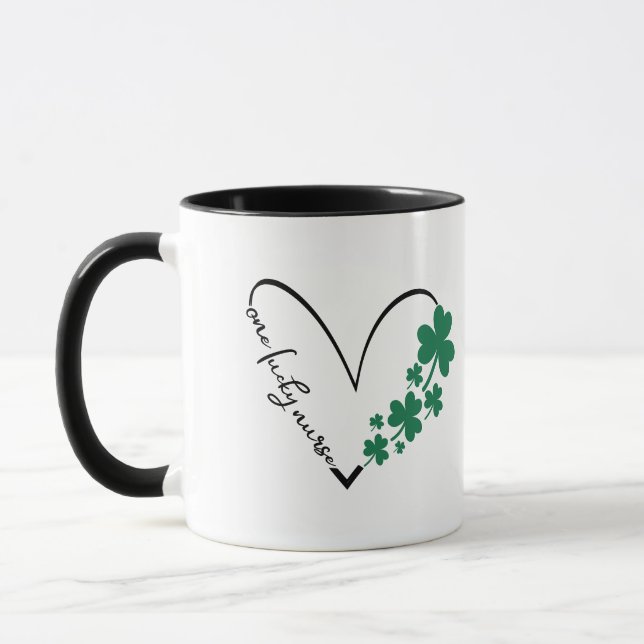 Personalised Custom "One Lucky Nurse" Mug (Left)