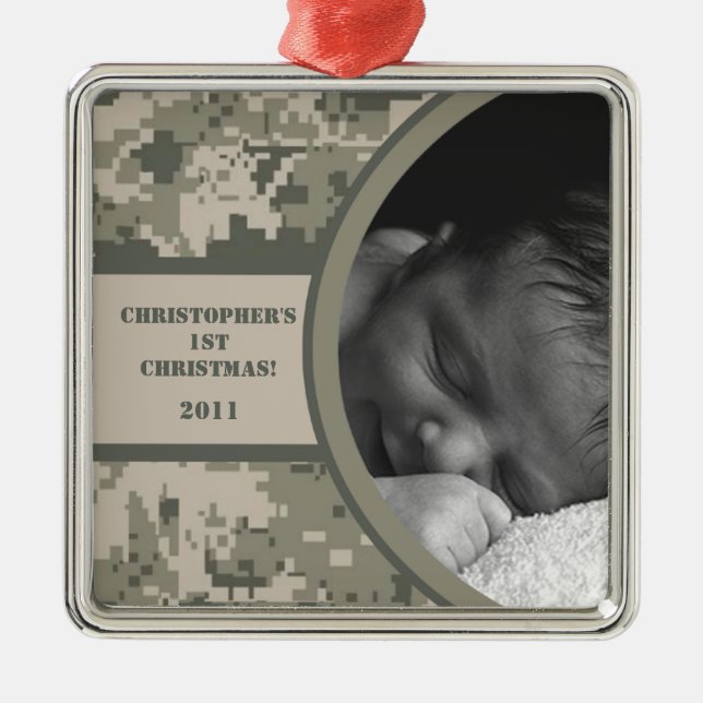 Personalised Custom Ornament ARMY ACU Camoflauge (Front)