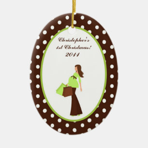 Personalised Custom Ornament G Mod Mum Polka Do