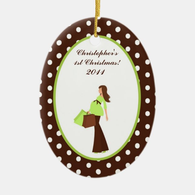 Personalised Custom Ornament G Mod Mum Polka Do (Front)