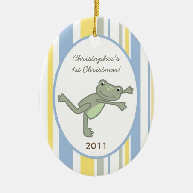 Personalised Custom Ornament Leap Frog Turtle Bee (Front)