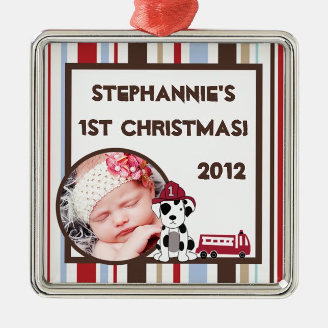 Personalised Custom Ornament Nojo Fire Engine (Front)