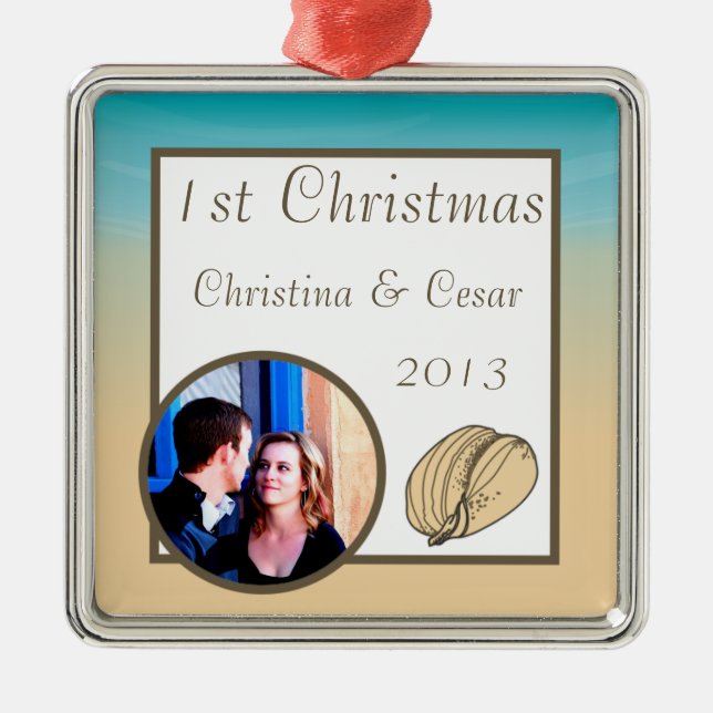 Personalised Custom Ornament Ocean Beach Shore Sea (Front)