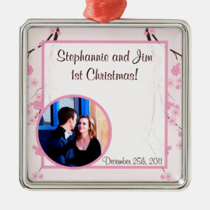 Personalised Custom Ornament Pink Cherry Blossom
