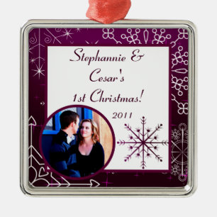 Personalised Custom Ornament Purple Star/Snowflake