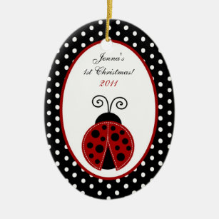 Personalised Custom Ornament Red Ladybug