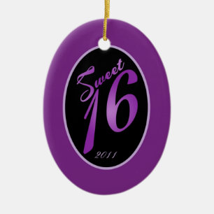 Personalised Custom Ornament Sweet 16 Purple Lilac