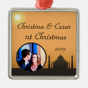 Personalised Custom Ornament Taj Mahal Sunset Oran