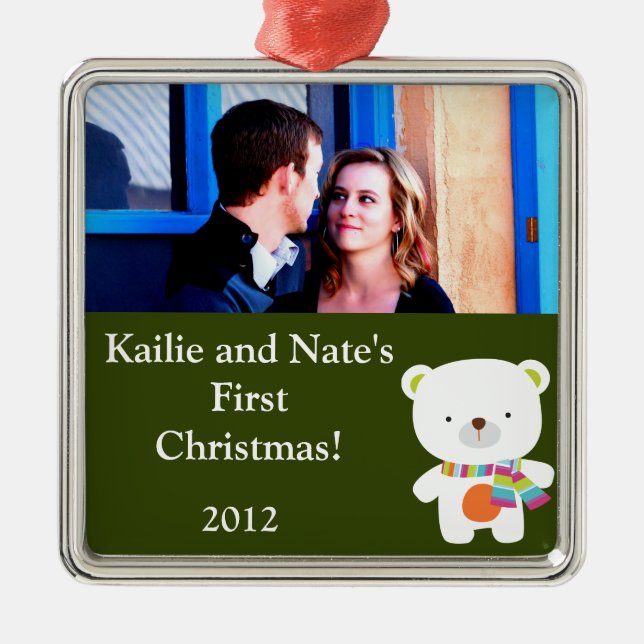 Personalised Custom Ornaments Christmas Polar Bear (Front)