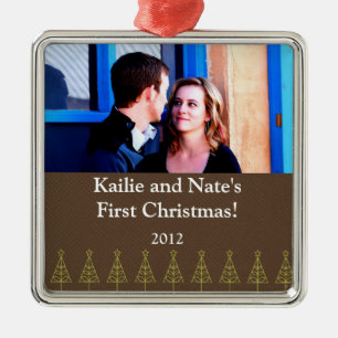 Personalised Custom Ornaments Outline Green Forest