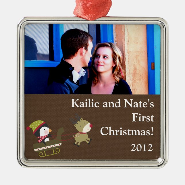 Personalised Custom Ornaments Penguin / Reindeer C (Front)