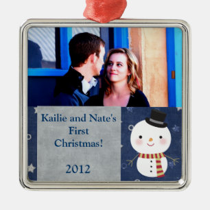 Personalised Custom Ornaments Top Hat Snowman