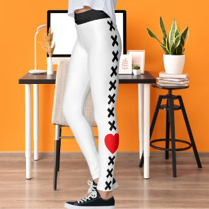 Personalised Custom Pet Cat Quote On Black White Leggings