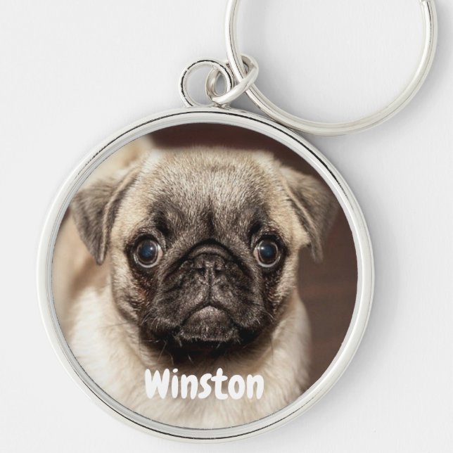 Personalised custom pet photo  air freshener key ring (Front)