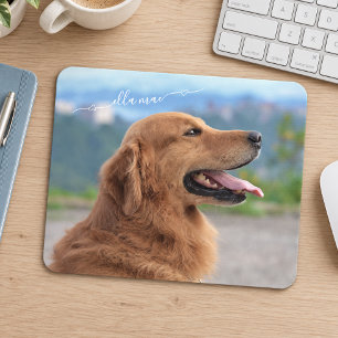 Personalised Custom Photo And Dog Name Mouse Pad