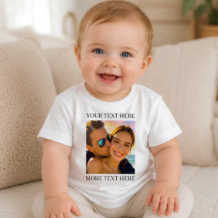 Personalised Custom Photo and Text Baby T-Shirt
